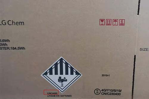 帶電產(chǎn)品外箱印刷9類危險品標識和UN編碼