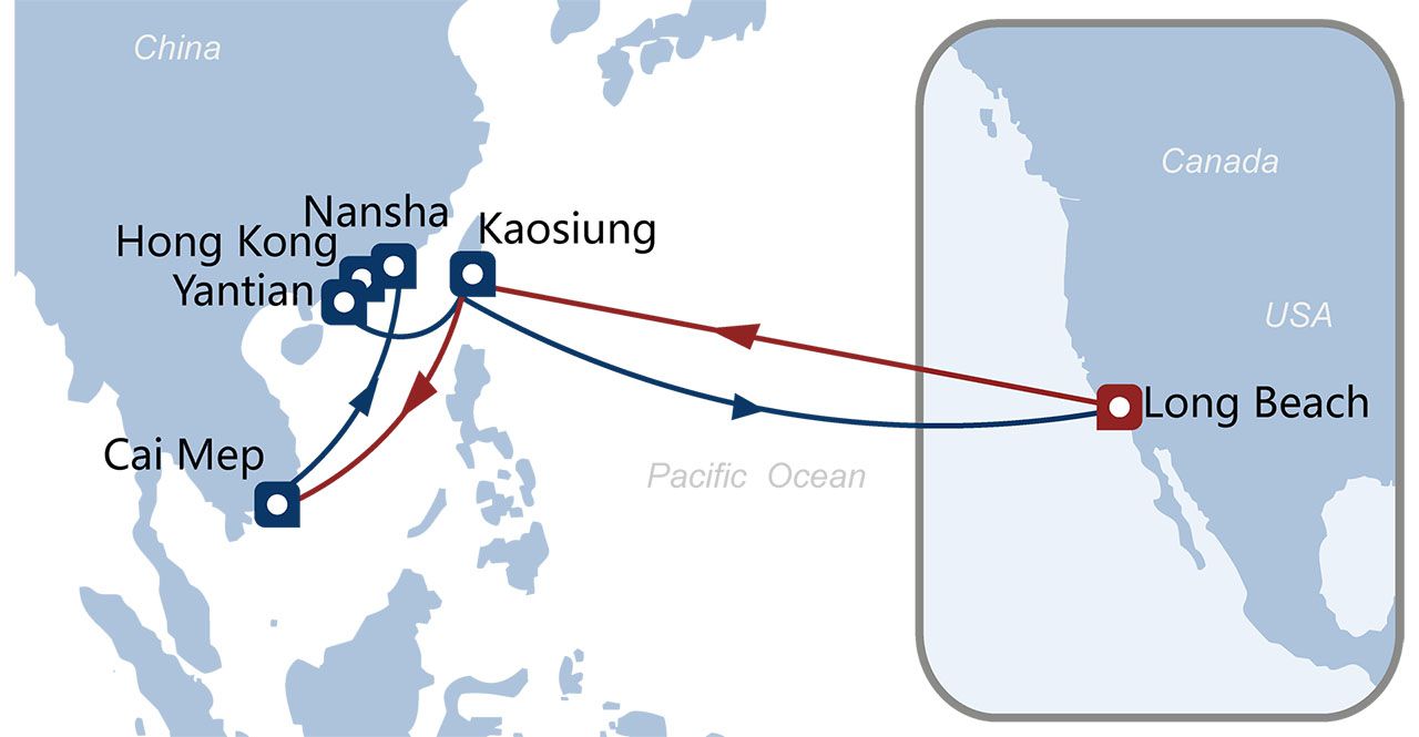 美國海派航線圖